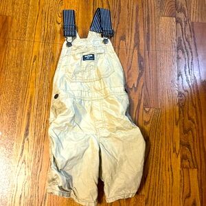 Oshkosh khaki overalls size 5T boys worn